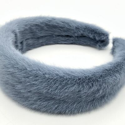 Blue Faux Fur Headband