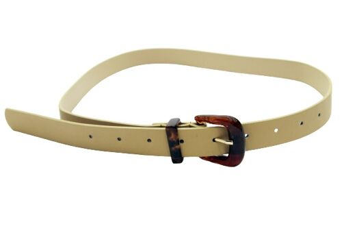 Natural PU Resin Buckle Belt Black