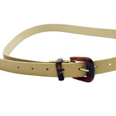 Natural PU Resin Buckle Belt Black