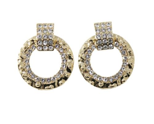 Circle diamante earrings