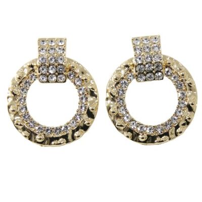 Circle diamante earrings