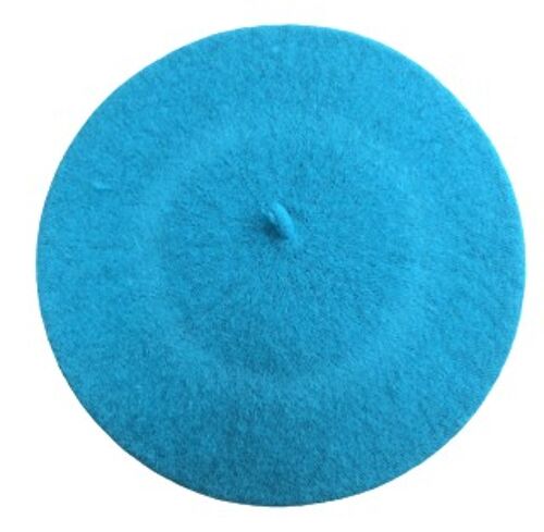 Aqua Felt beret