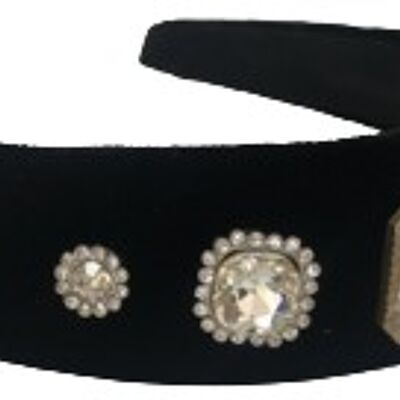 Stone Embellished Velvet Headband