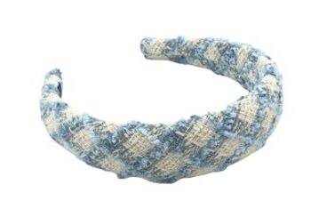 Bandeau Tweed Bleu Clair