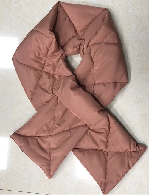 Dark Blush Padded Quilted Scarf