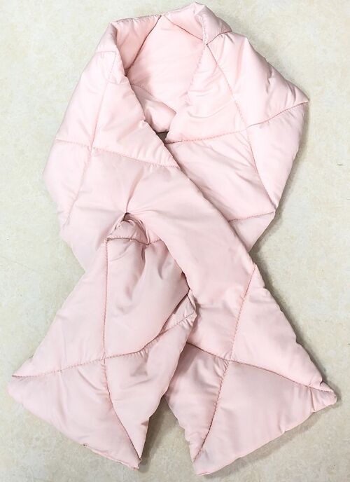 Light Pink Quilted Padded Scarf