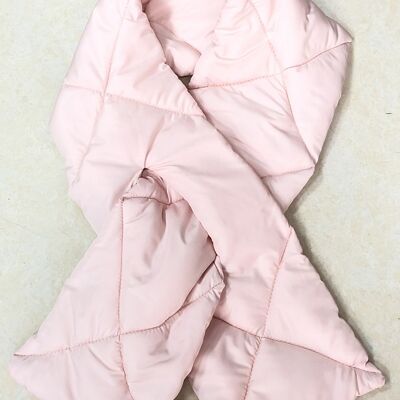 Light Pink Quilted Padded Scarf