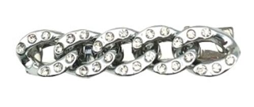 Silver Chain Hairclip with Diamante Detail