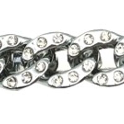 Silver Chain Hairclip with Diamante Detail
