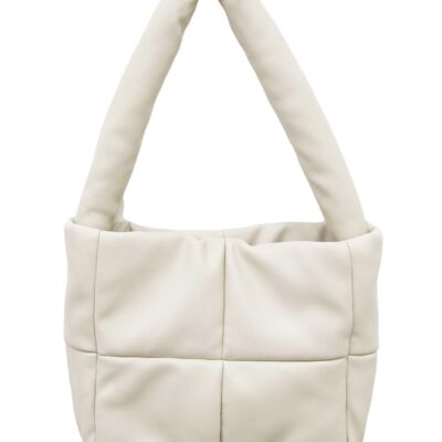 Cream Large Square Quilted Bag