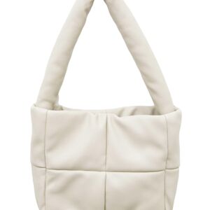 Grand sac matelassé carré crème