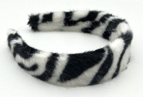 Zebra Faux Fur Headband