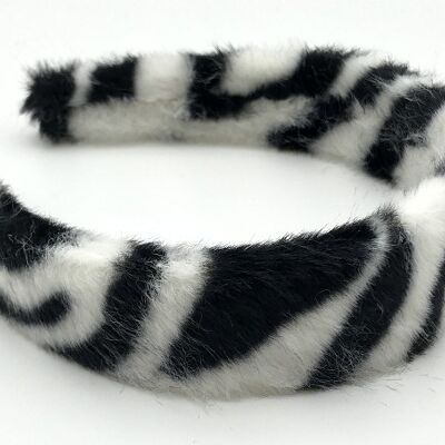 Zebra Faux Fur Headband