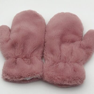 Blush Faux Fur Gloves