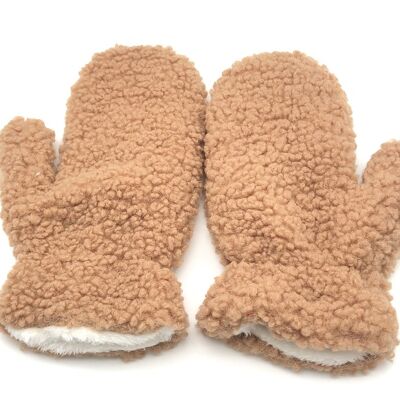 Camel Teddy Gloves