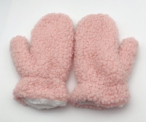 Pink Teddy Gloves