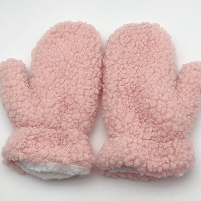 Pink Teddy Gloves
