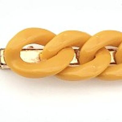 Mustard Chain Link Hair Clip
