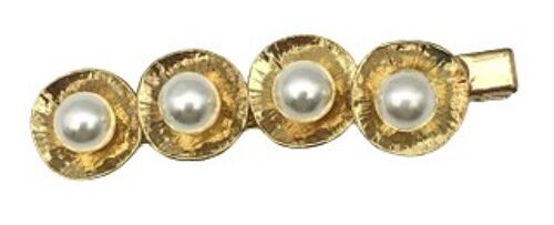 Gold Pearl Hairclip