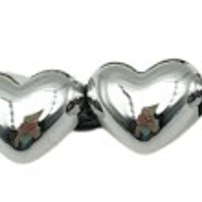 Silver Hearts Hairclip