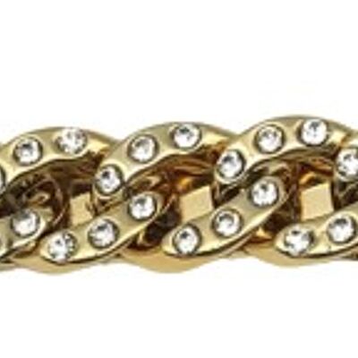 Gold Chain Hairclip with Diamante Detail