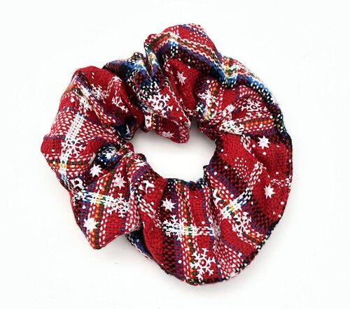 Christmas Red Check Scrunchie