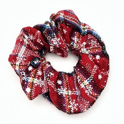 Christmas Red Check Scrunchie