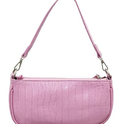 Light Pink Croc Shoulder Ba