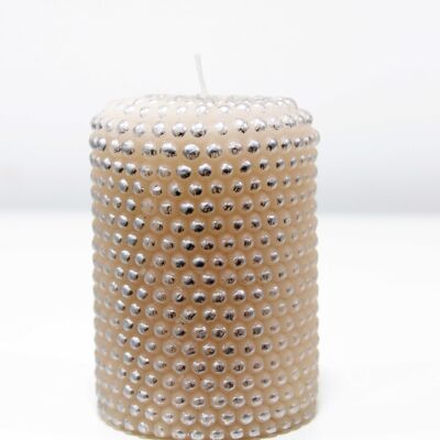 Cream Small Mini Bubbles 10cm Candle