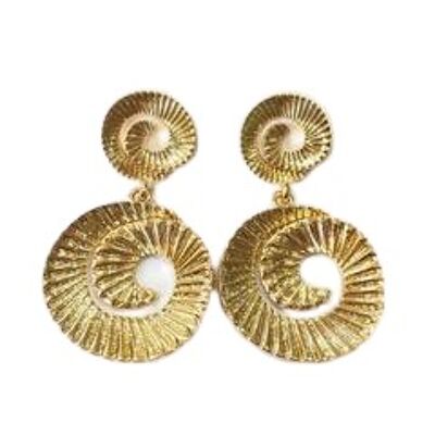 Gold Metallic Sea Shell Earrings