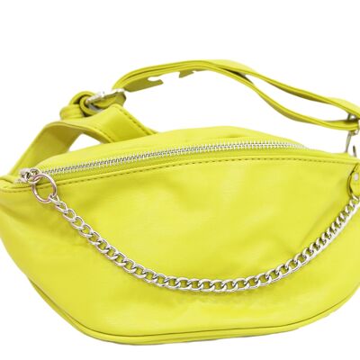 Mustard belt bag with chain