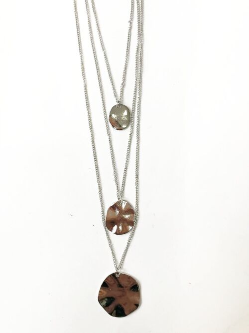Triple layered coin necklace