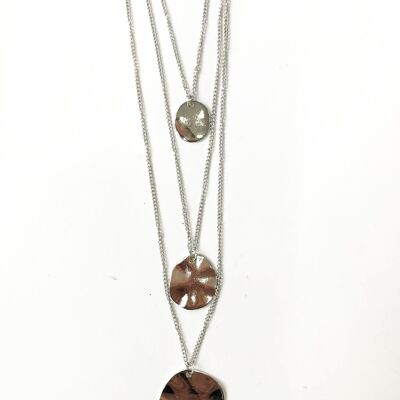 Triple layered coin necklace