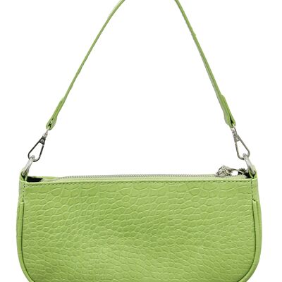 Lime Croc Shoulder Bag