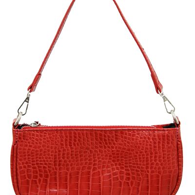 Red PU Croc Bag