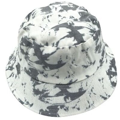 Grey Tie Dye Bucket Hat