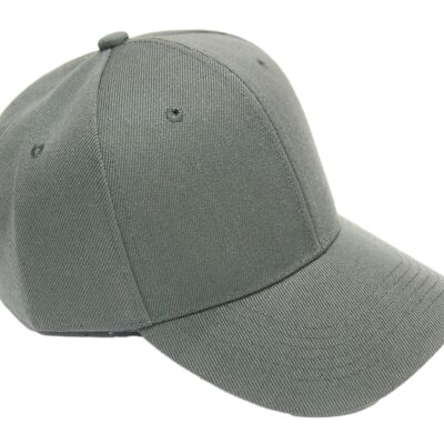 Dark Grey Plain Baseball Cap