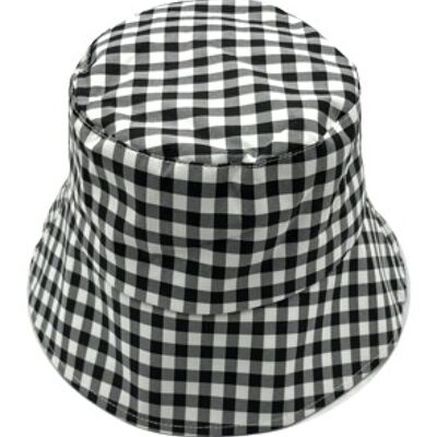 Black Gingham Bucket Hat