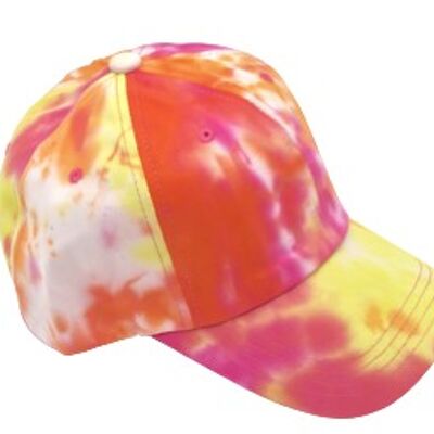 Gorra Tie Dye Naranja Fucsia