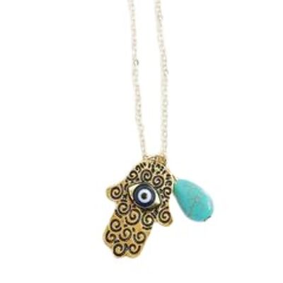 Hamsa hand necklace