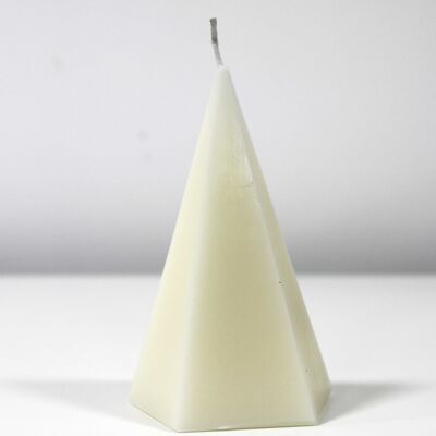 White Pyramid Cone Candle