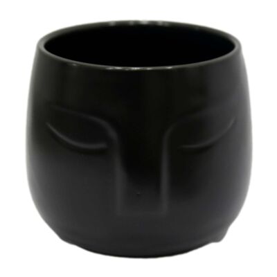 Black Face Vase