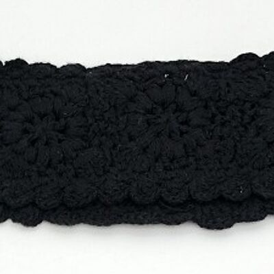Black Crochet Headband