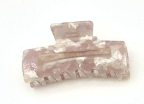 White Rectangle Resin Hair Claw