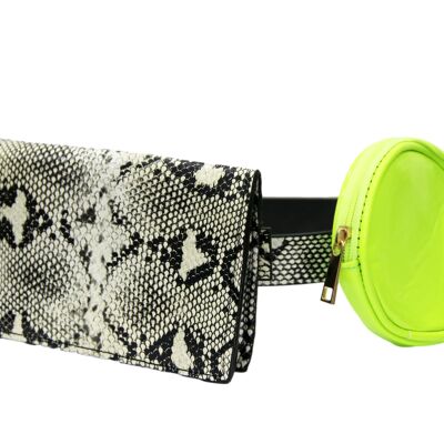 Snake Neon Double Belt Bag