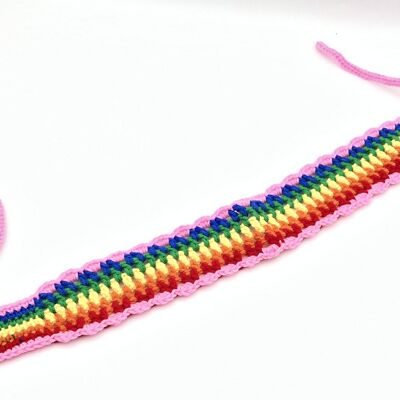 Rainbow Crochet Headband