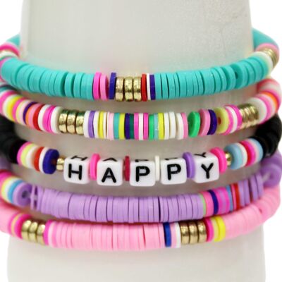 Multi Pack Pastels Beaded Bracelets
