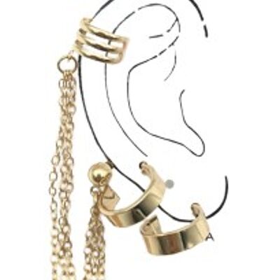 Gold Chain Cuff Earring