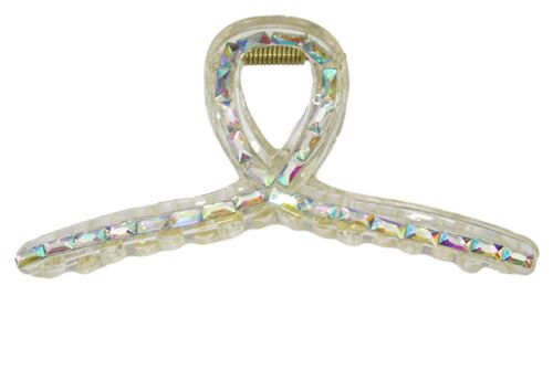 Clear Hair Claw with Holographic Embellishment