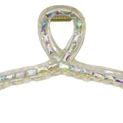 Clear Hair Claw with Holographic Embellishment